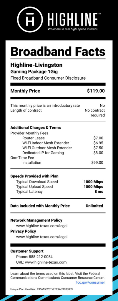 Gaming Package 1 Gig_HighlineTX_NutritionLabel